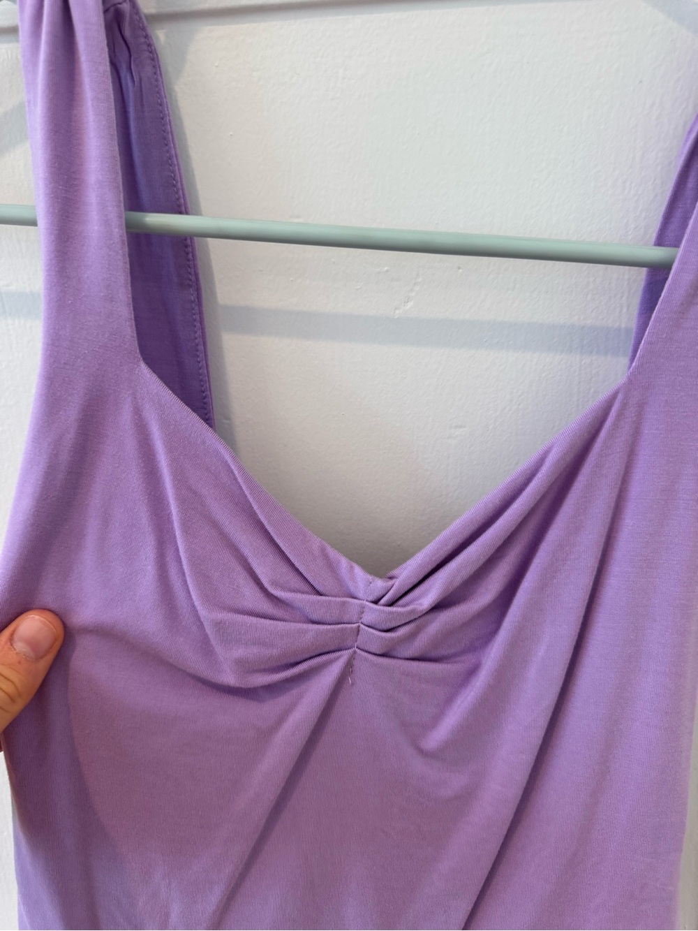Lavender Ruched Tank Top - Picture 5 of 6